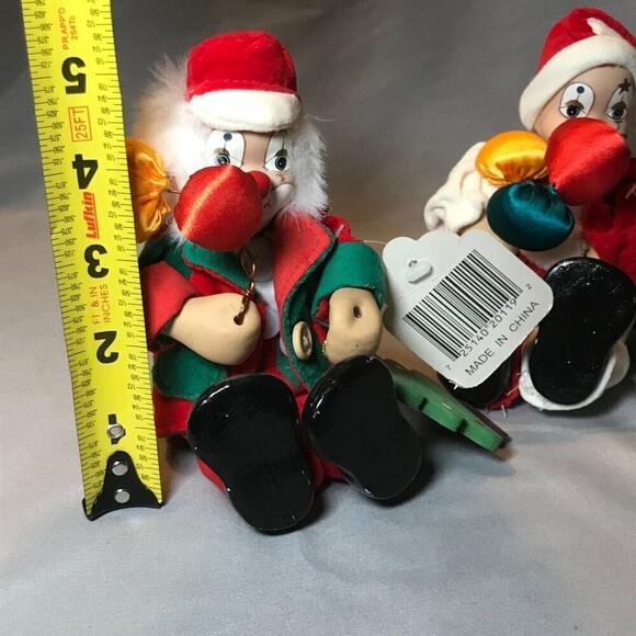 Vintage Christmas Clown Ceramic and Cloth Plush Decor - Picture 7 of 7